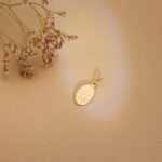 Medalla Virgen Milagrosa 14 x 10 mm Oro Amarillo 18K Escapulario - Imagen 3