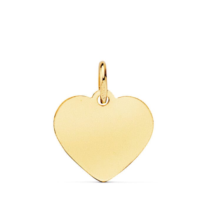 Medalla Corazón Bebé 14 mm Ángel Burlón en Oro Amarillo 18K Medalla Corazón Bebé 14 mm Ángel Burlón en Oro Amarillo 18K - Imagen 3