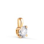 Colgante Diamante 9 x 5mm Oro Amarillo 18K Diamante Lab 0,50ct