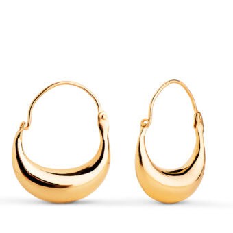 Pendientes Aro 17 x 5 mm Oro Amarillo 18 quilates Morcillas Lisas