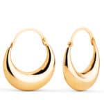 Pendientes 20 x 6 mm Oro Amarillo 18 quilates Morcillas Lisas