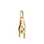 Colgante 16 x 5,5 mm Oro Amarillo 18K Mano Italiana