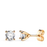 Pendientes 5mm Diamantes 1ct Lab Oro Amarillo 18k