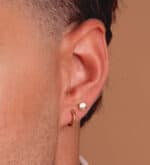 Pendientes Niña Aro Liso en Oro Amarillo de 18K de 12 x 2 mm - Imagen 2