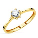 Solitario Diamante Lab Central 0,30 ct en Oro Amarillo 18K