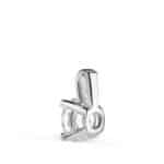 Colgante Diamante 9 x 5mm Oro Blanco 18K Diamante Lab 0,50ct - Imagen 2