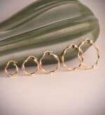 Pendientes Aro Trenzado 16 x 3 mm en Oro Amarillo de 18K - Imagen 2