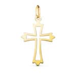 Cruz 27 x 17 mm Oro Amarillo 18K Calada Lisa