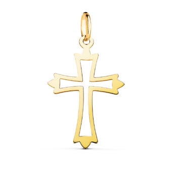 Cruz 27 x 17 mm Oro Amarillo 18K Calada Lisa