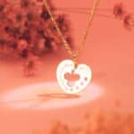 Colgante Corazón "Siempre Unidos" y Trébol 16mm Oro Amarillo 18K - Imagen 2