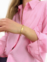 Esclava 21,5 cm Tipo Cartier Oro Amarillo 18K Hueca - Imagen 2