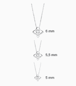 Gargantilla Diamante 0,050 ct. Oro Blanco 18K Estrella 6 mm - Imagen 3