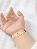 Pulsera Bebé 12 cm Tipo Esclava Oro Amarillo 18K Virgen del Rocío - Imagen 2