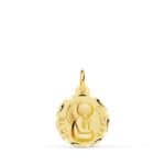 Medalla Angelito 14 mm Oro Amarillo 18K "Yo Te Cuidaré"