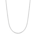 Cadena de Oro Blanco 18K Eslabón Plano 1,2 mm 45 cm Brillo