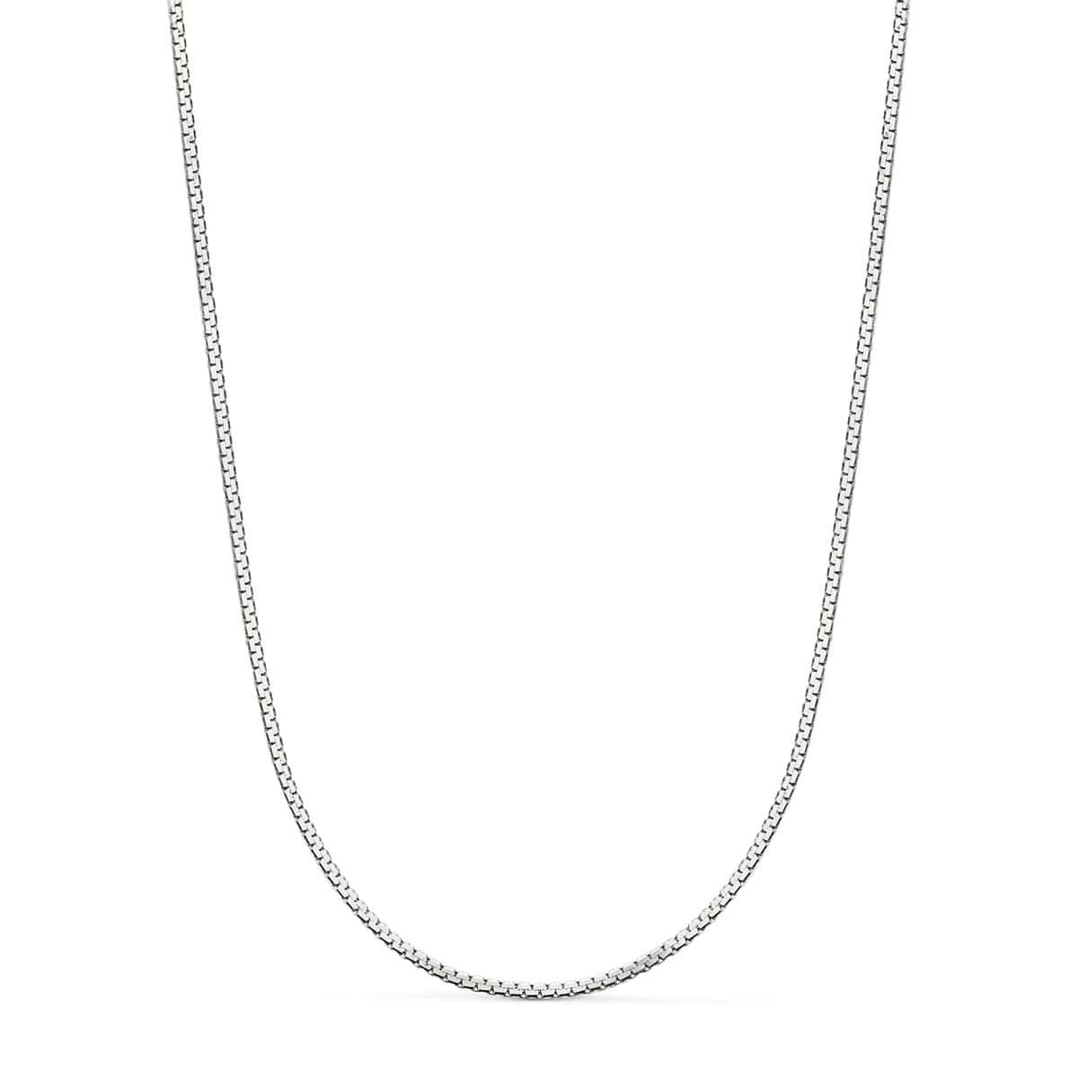 20000374a Cadena de Oro Blanco 18K Eslabón Plano 1,2 mm 45 cm Brillo - Imagen 1