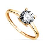 Solitario Diamante Central 1,03 ct Lab en Oro Amarillo 18K