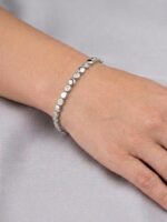 Pulsera Diamantes 0,240 ct 18,5 cm Riviere Oro Blanco 18K - Imagen 4