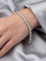 Pulsera Diamantes 0,434 ct 19 cm Riviere Oro Blanco 18K - Imagen 3