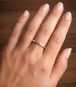 Media Alianza 11 Diamantes 0,150 ct Oro Amarillo 18K - Imagen 3