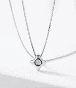 Gargantilla Diamante 0,020 ct. Oro Blanco 18K Estrella 5,5 mm - Imagen 3