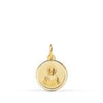 Medalla Sagrado Corazón de Jesús 12 mm Oro Amarillo 18K con Bisel
