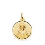 Medalla Sagrado Corazón de Jesús 20 mm Oro Amarillo 18K con Bisel