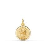 Medalla Virgen de la Inmaculada Concepción 14 mm Oro Amarillo 18K con Bisel