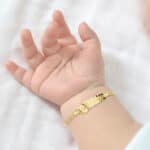 Pulsera Bebé 12 cm Tipo Esclava Oro Amarillo 18K Virgen Rocío - Imagen 2