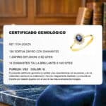 Anillo Compromiso Oro Amarillo 18K Diamantes y Zafiro 0,62Q - Imagen 3