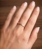 Media Alianza 11 Diamantes 0,150 ct Oro Amarillo 18K - Imagen 3