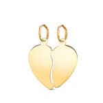 Colgante Corazón Liso 15 mm Oro Amarillo 18 Quilates