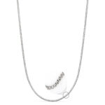 Cadena de Oro Blanco 18K Eslabón Plano 1,2 mm 45 cm Brillo - Imagen 2