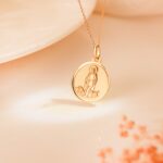 Medalla San Lázaro 18 mm Oro Amarillo 18k Bisel - Imagen 2