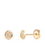 Pendientes Bebé 4,5 mm en Oro Amarillo 18 Quilates Esfera de Circonitas