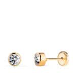Pendientes Bebé 4mm Oro Amarillo 18K Bocel Circonita