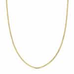 Cadena Barbada Hueca en Oro Amarillo 18K de 1,5 mm Ancho y 50 cm de Largo