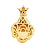 Colgante Buda 41 x 33 mm Oro Amarillo 18K Circonitas Verdes y Rojas - Imagen 3