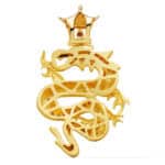 Colgante Dragón 43 x 35 mm Oro Amarillo 18K Circonitas - Imagen 3
