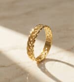 Anillo Aro Trenzado Oro Amarillo 18K - Imagen 2