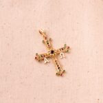 Cruz de Covadonga 40 x 34 mm Oro Amarillo 18K con Pedrería - Imagen 2