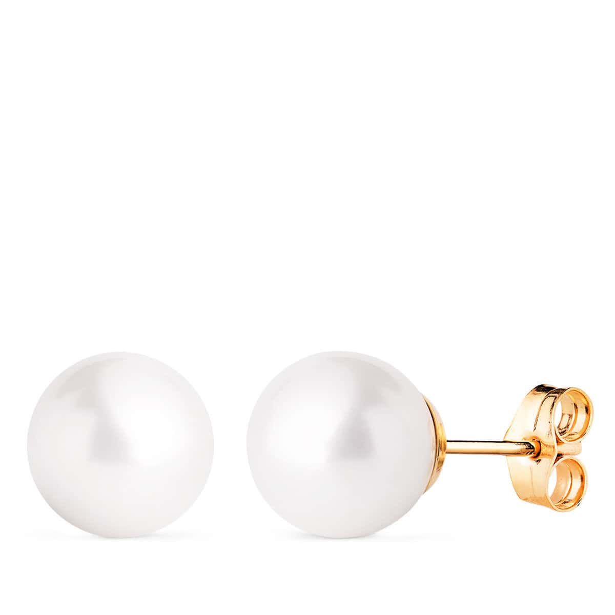 4300-9ap Pendientes Mujer 9 mm Oro Amarillo 18K con Perla Cultivada - Imagen 1