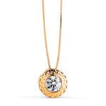 Gargantilla Chatón 6,5mm Oro Amarillo 18K Circonita y Greca