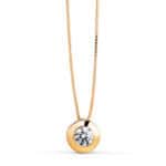 Gargantilla Oro Amarillo 18K con Chatón Circonita 6,5mm